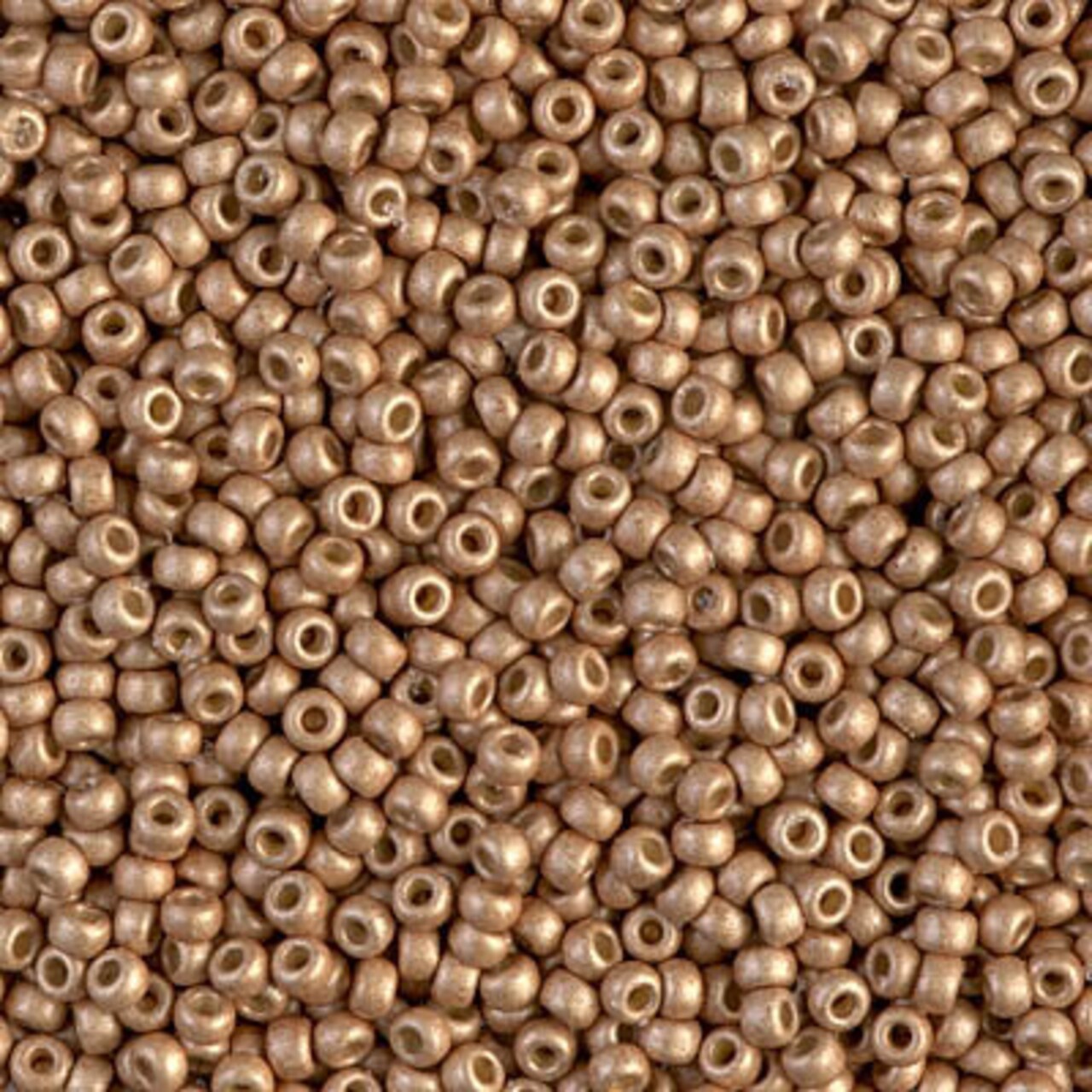 Miyuki 11 Round Seed Bead, 11-4204F, Duracoat Galvanized Matte Champagne, 13 grams